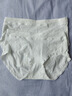 帕兰朵【A类棉0染棉】纯棉内裤女士中腰透气4条聚乳酸抗菌白色 L 实拍图