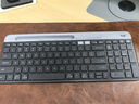 罗技（Logitech）K580无线蓝牙超薄静音键盘 办公键盘笔记本电脑手机Mac平板ipad键盘双模外接键盘薄膜便携多屏家用 超薄键盘-星空灰 实拍图