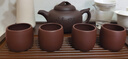 吟艺阁 宜兴紫砂杯纯手工小茶杯原矿紫砂喝茶杯工功夫茶杯品茗杯 60ml 紫朱泥款  一套四只装 实拍图