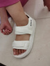 鸿星尔克运动凉鞋女2025夏新款舒适沙滩鞋运动户外休闲凉拖鞋逐浪 微晶白 40 实拍图