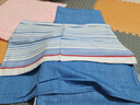 富安娜 床上四件套100%纯棉 条纹中性床单被套 双人加大套件230*229cm 实拍图