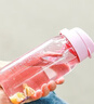 特百惠（Tupperware）乐趣550ML塑料杯夏季男女学生便携运动水杯子大容量双饮口 柔蜜粉 实拍图
