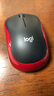 罗技（Logitech）M185鼠标 无线鼠标 办公鼠标 对称鼠标 黑色红边 带无线2.4G接收器 实拍图