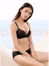 金三塔商场同款真丝文胸内衣女无钢圈聚拢无痕薄款透气性感真丝文胸胸罩 黑色7100 80C 实拍图