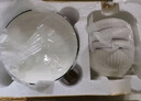 肃匠陶瓷餐具简约盘子碗套装纯白釉下彩餐具套装釉下彩碗碟套装微波炉 百合26件套(礼盒包装) 26头 实拍图
