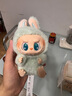 泡泡玛特POPMART拉布布Labubu马卡龙坐坐派对搪胶脸盲盒 前方高能3.0三代 委屈屈 拆盒未拆袋（15cm） 实拍图
