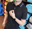 TOMMY HILFIGER【珠地网眼】夏季男透气舒适镶边T恤/纯色修身多色短袖POLO 【合身款】曜岩黑色BEG M 实拍图