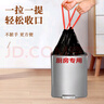 利得抽绳垃圾袋100只单面1.3丝黑色55*65cm大号加厚免撕厨房自动收口 实拍图