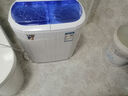 小鸭迷你洗衣机 半自动双缸桶洗衣机 母婴儿童宝宝洗衣机小型 2.5KG 兰色加厚款【蓝光+240W功率+不锈钢脱水桶】 实拍图