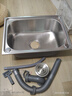 高冈水槽304加厚不锈钢洗菜盆大单槽洗碗厨房水池家用淘菜洗菜盆菜池 单槽53X38+下水配件 实拍图