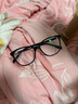 LOHO新2024猫眼眼镜女近视防蓝光显瘦镜架素颜镜框可配度数YX8063黑 实拍图