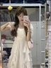 允橘连衣裙裙子女夏季2025新款轻奢高级感白色长裙法式海边沙滩裙纯欲 米白色钉珠仙女连衣裙 M 建议95-105斤 实拍图