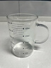 onlycook高硼硅玻璃水杯带刻度 带把手咖啡杯早餐牛奶杯子 家用茶杯-500ml 实拍图