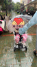 牧萌儿童雨裤男女童踩水裤幼儿园宝宝男孩卡通涉水裤 粉色独角兽 2XL 实拍图