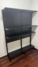安善五金洞洞板置物架墙面免打孔落地书架立式货架出租屋少女电竞桌房 【顺丰】黑双架138×35×(高下滑选择) 高190CM/单架3层4背/双架6层8背 实拍图