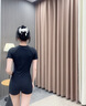 Keep泳衣女士专业连体平角竞速保守游泳衣047 泳衣泳镜泳帽套装 XXL 实拍图