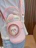 世希保温杯女生高颜值2024新款儿童大肚吸管保温水杯女大容量可爱水壶 粉色(10枚随机3D公仔+吸管 700ml 实拍图
