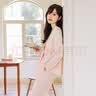 米度丽带胸垫月子服秋冬产后哺乳孕妇睡衣长袖长裤家居服孕妇套装淡粉 L 实拍图