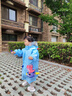 牧萌 儿童雨衣男女童带书包位宝宝幼儿园小学生雨鞋套装防水卡通雨披 浅蓝火箭恐龙 M码（建议身高95-105cm） 实拍图