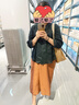 MUJI女式汉麻混斜纹宽版裙裤 裤子女款休闲裤25年夏季 女装 BE1VYC5S 烟熏橙色 S （155/62A） 实拍图