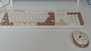 镭拓（Rantopad）&mofii联名 Sillycat无线键盘鼠标套装 办公键鼠套装 复古键盘 鼠标 104键全尺寸 可爱小猫 米色 实拍图