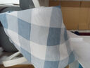 水洗棉床单单件学生宿舍非纯棉全棉单人加厚被单双人床单三件套 兰灰方格 160x220cm【适合1.2m床】【床单】 实拍图