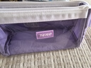 never笔袋巨能装ins风帆布高颜值铅笔袋小众透明袋简约糖果色学生女孩学习文具大容量 香芋紫+课程表 实拍图