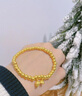 中国黄金（CHINA GOLD）黄金手链女士足金两世欢手串古法金手饰生日520礼物送老婆送女友 【今/次日达】两世欢手链 约2.4g 实拍图