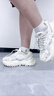 FILA FUSION斐乐经典厚底硬糖女鞋老爹鞋增高休闲鞋运动鞋子女 【棉花糖/银-MM】 经典硬糖鞋 38.5 实拍图