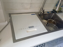 碟美x5水槽洗碗机水槽一体全自动家用嵌入式免安装小型洗炒锅大容量除菌烘干可洗水果蔬菜生鲜 水槽洗碗机（白色面板） 左边洗碗机 实拍图