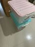 茶花（CHAHUA） 茶花透明磨砂收纳箱整理箱有盖储物盒塑料衣服收纳箱 【58L*2个装】蓝+粉（无滑轮） 【PP原生料#收纳箱】 实拍图