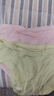 全棉时代（PurCotton）产妇孕妇内裤针织低腰纯棉孕期产后三角裤2条 青麦绿+奶白色 L 实拍图
