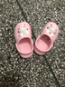 牧童儿童拖鞋夏男宝宝洞洞鞋软底女童卡通洗澡婴幼儿家居鞋萌兔粉150 实拍图