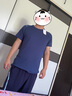 京东京造【100 超轻速干】运动T恤夏季户外跑步健身短袖男 丹宁蓝2.0 XL 实拍图