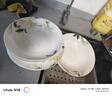 厚秀堂景德镇骨瓷碗碟盘套装家用组合新款陶瓷餐具中式简约饭碗面碗 8英寸深盘（2个）百合花 实拍图