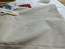 无印良品A类可水洗全棉床单单件 100%纯棉双人床罩被单120*230cm条纹咖 实拍图