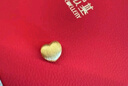潮宏基足金转运珠黄金女计价 小桃心 SHG30002331 单吊坠约0.7g 实拍图