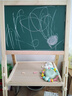 儿童画画板小黑板家用学生支架式写字板黑板墙贴可擦写小学生玩具 F款磁性双面可升降【超值礼包】 实拍图