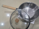 亚摩斯（Amos）钛炒锅 无涂层不粘家用内壁纯钛32cm燃气灶电磁炉通用平底炒菜锅 银色 30cm 实拍图