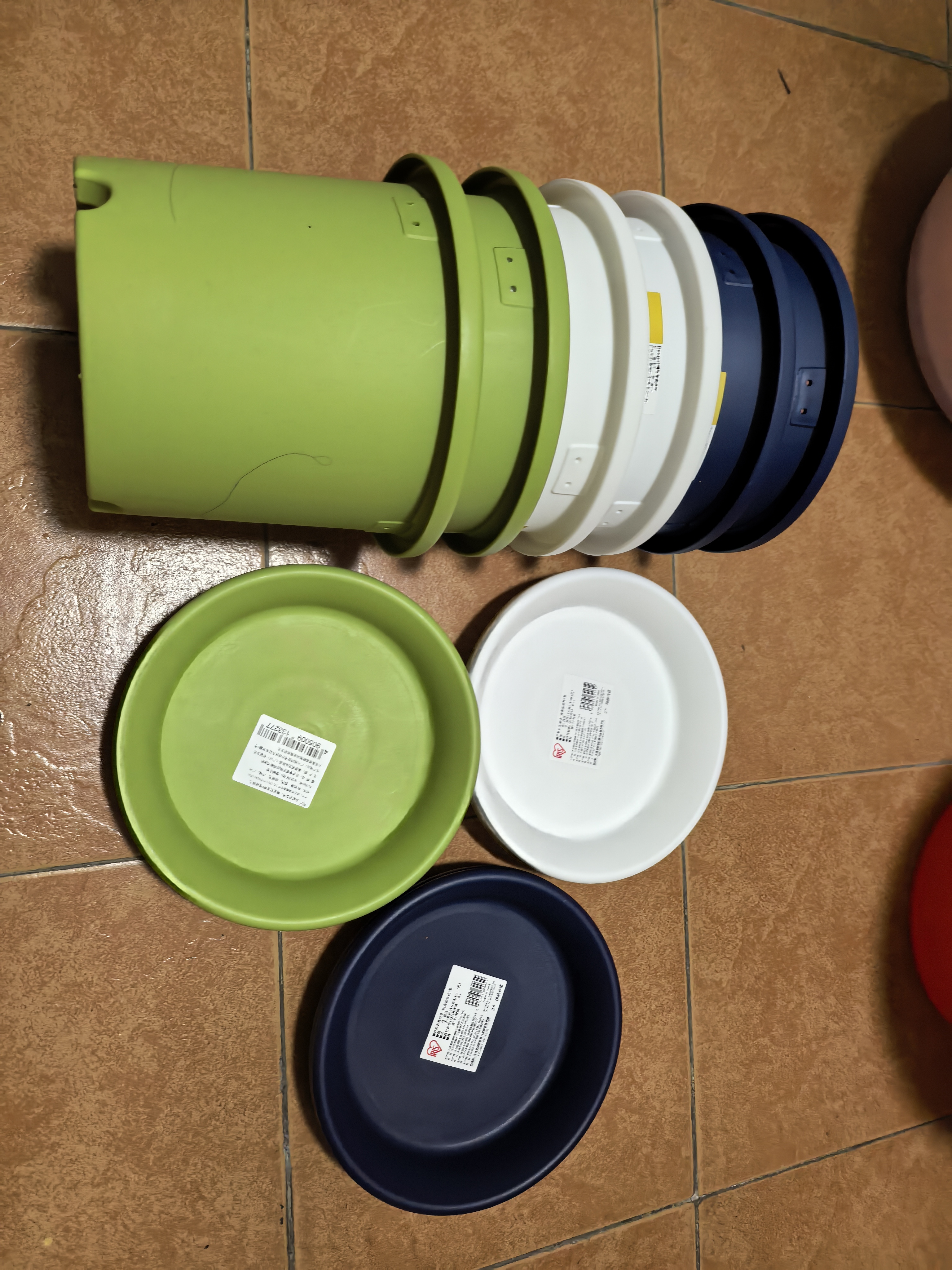 爱丽思（IRIS）花盆托彩色Deepot圆型盆栽花盆托加厚接水盘树脂塑料托盘花盆托 7号蓝色【搭配6号花盆】 实拍图