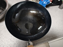 章丘铁锅手工锻打铁锅无涂层物理不粘锅炒锅木把圆底炒菜锅厨房好物轻音 标准版古法烤蓝（已干烧） 32cm 实拍图