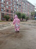 牧萌儿童雨衣男女童幼儿园小童宝宝全身防水女孩雨披 樱花粉独角兽 L 实拍图