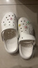卡骆驰crocs贝雅云彩女士洞洞鞋户外休闲鞋|208186 白色-100(含智必星) 35 (220mm) 实拍图