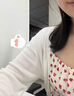 柯兰娜冰丝针织开衫外搭白色防晒衣女夏季薄款吊带裙坎肩罩衫空调衫外套 白色 薄款 均码 建议80-130斤 实拍图