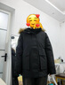 骆驼（CAMEL）【王俊凯同款】户外羽绒服冬季新款连帽羽绒衣中长款保暖防风外套 AA12264035B，幻影黑，男女同款 M 实拍图