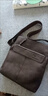 袋鼠牛皮男包真皮包男士单肩包斜挎包真皮包包男背包外出便携斜挎包 棕色 实拍图