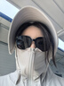 kocotree儿童防晒帽夏宝宝遮阳帽男童女童渔夫太阳帽子防紫外线大帽檐 天蓝恐龙 M码：头围51-52CM，建议2-5岁 实拍图