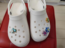 crocs卡骆驰洞洞鞋贝雅卡骆班轻便耐磨一脚蹬休闲鞋|205089 白/深蓝-126 39 (240mm) 实拍图