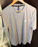 adidas简约休闲舒适圆领短袖T恤男装夏季阿迪达斯官方轻运动   纯质灰/白   XS 实拍图