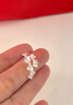 BJYL【繁花似锦】山茶花戒指女闺蜜对戒一对小众设计简约开口情侣礼物 情侣一对+精美礼盒 实拍图